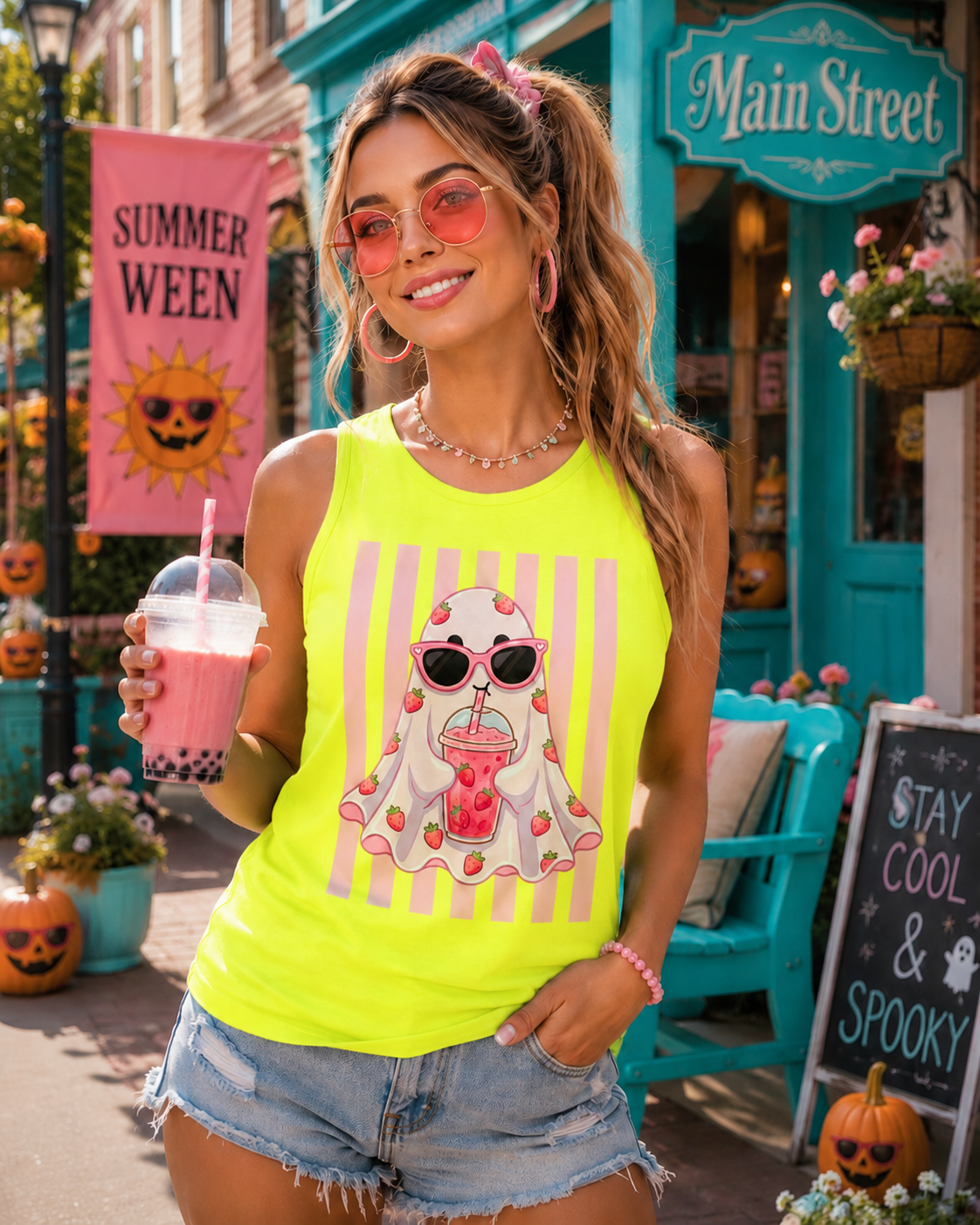 Summer Ween STRAWBERRY GHOST Custom Graphic Shirt