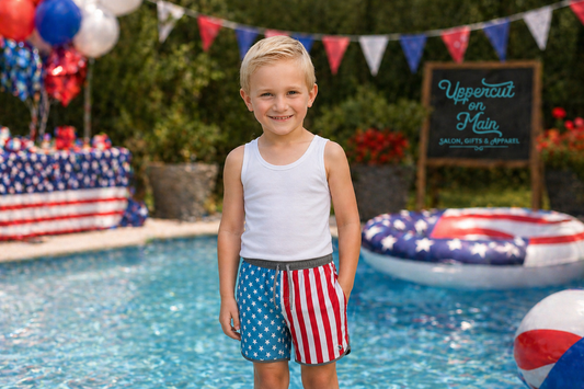 BURLEBO Youth American Swim Trunks