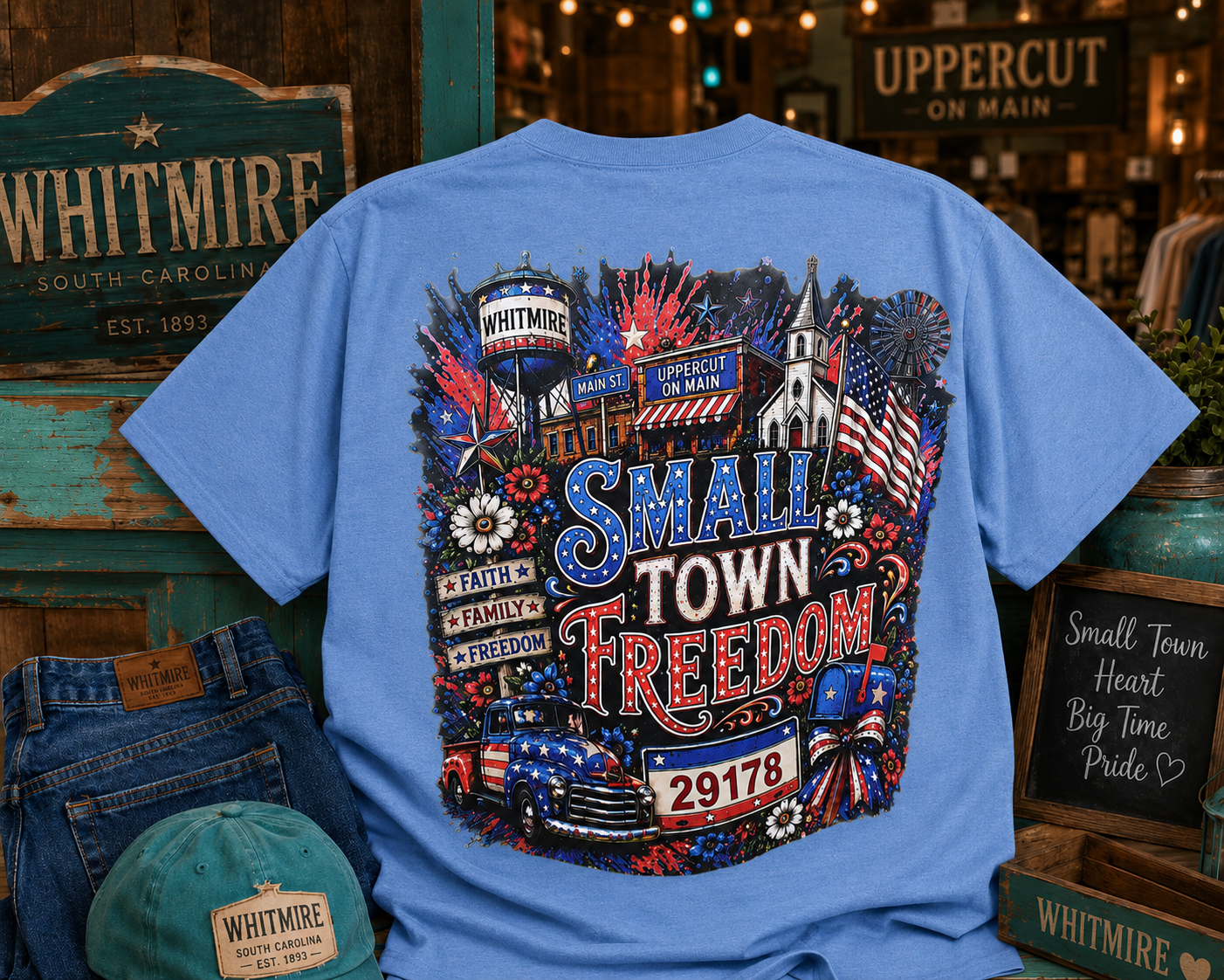 SMALL TOWN FREEDOM Custom Graphic Shirt