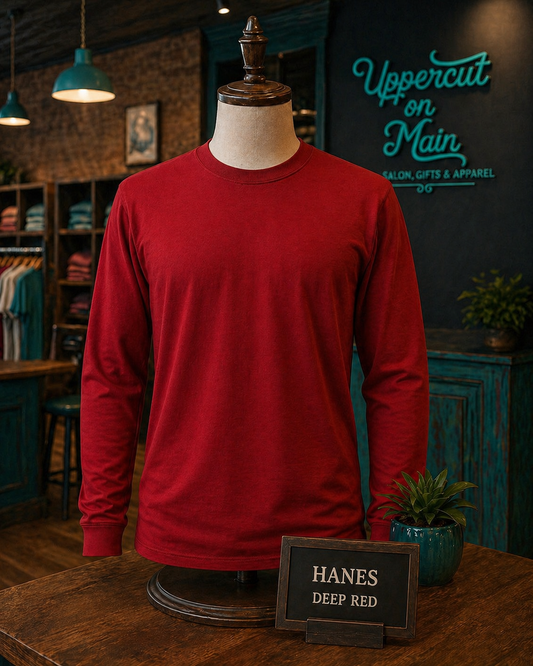 Hanes DEEP RED Long Sleeve