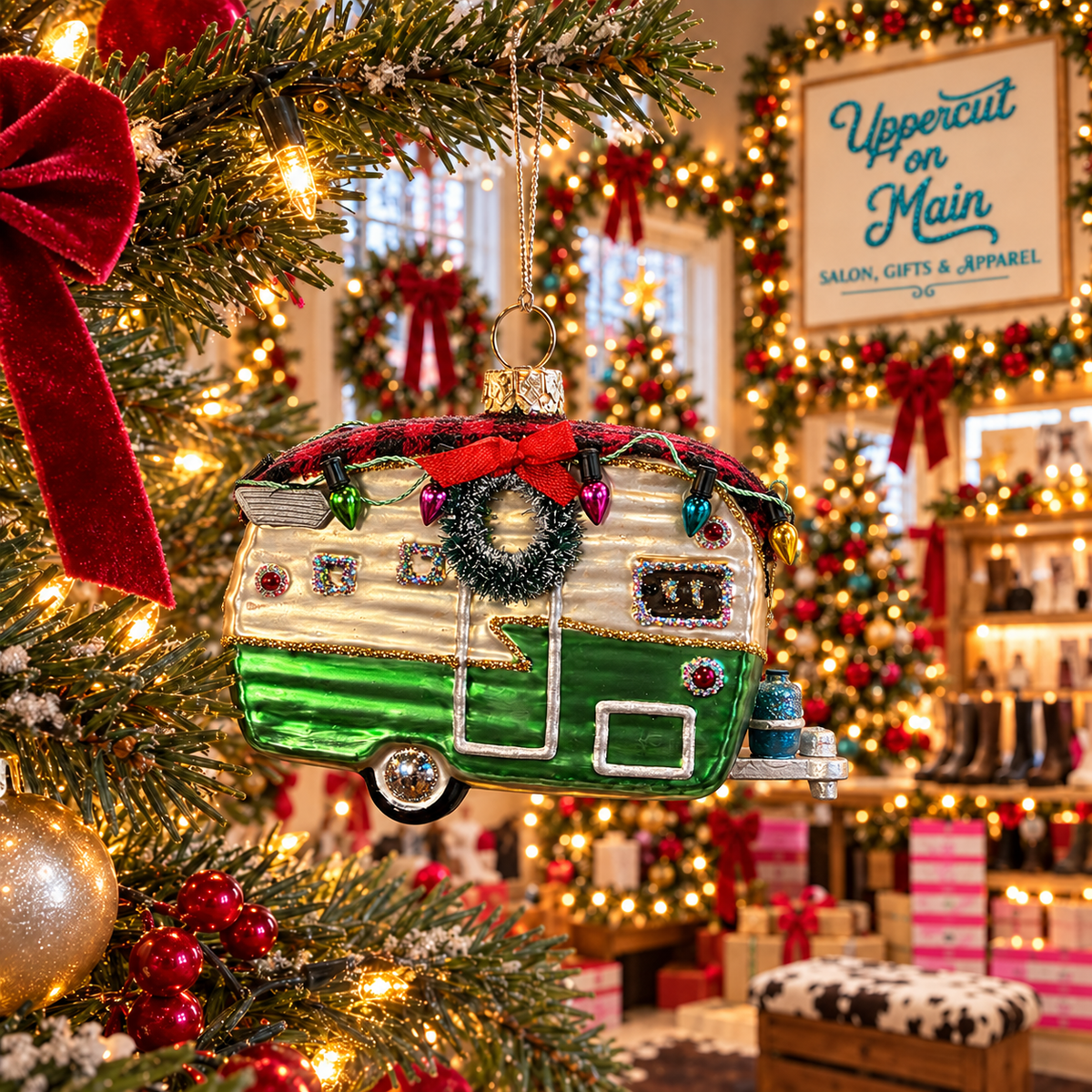 Glitterville CAMPER Ornaments
