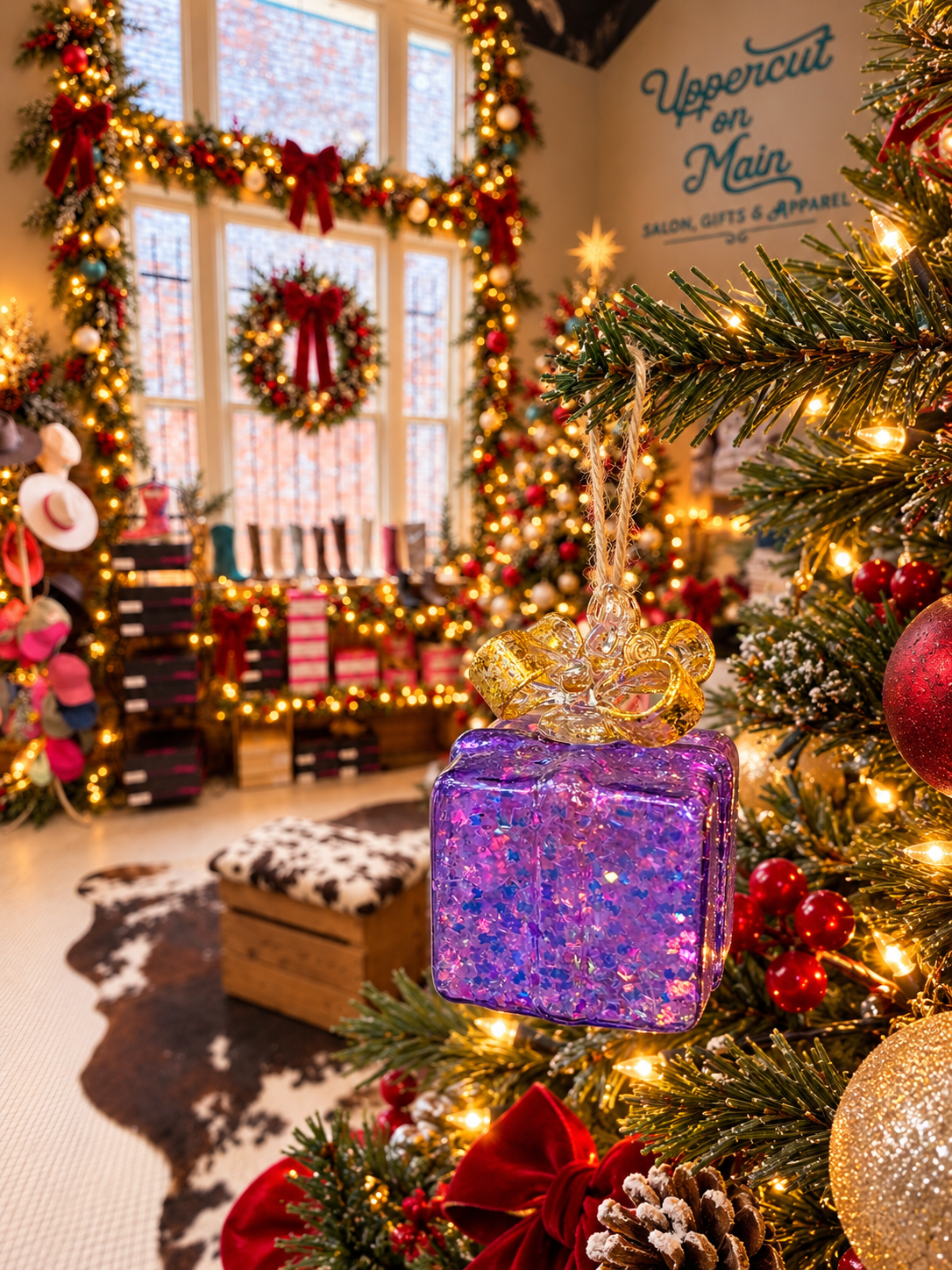 GLITTER GIFT Ornaments