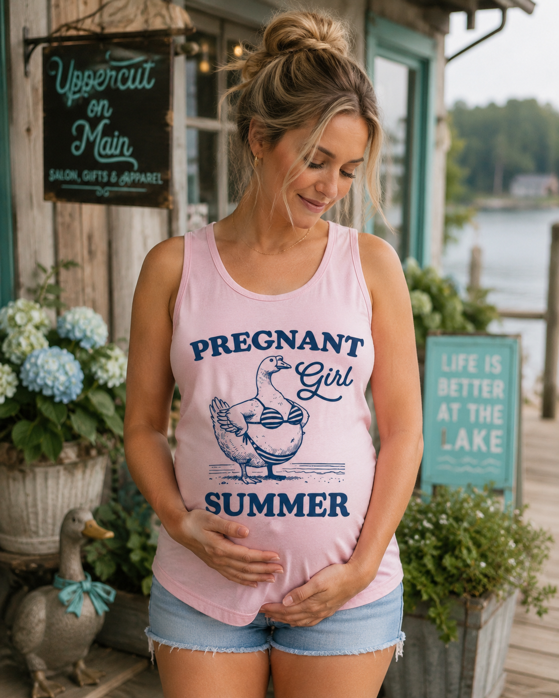 PREGNANT GIRL SUMMER Custom Graphic Shirt