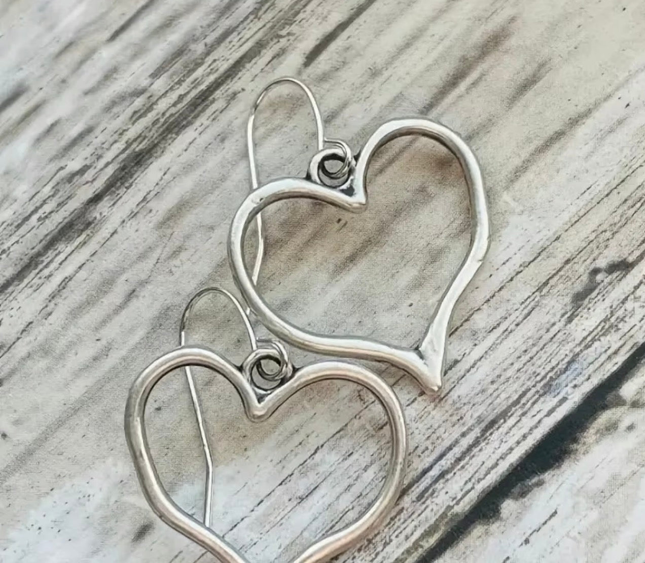 Silver Heart Earrings