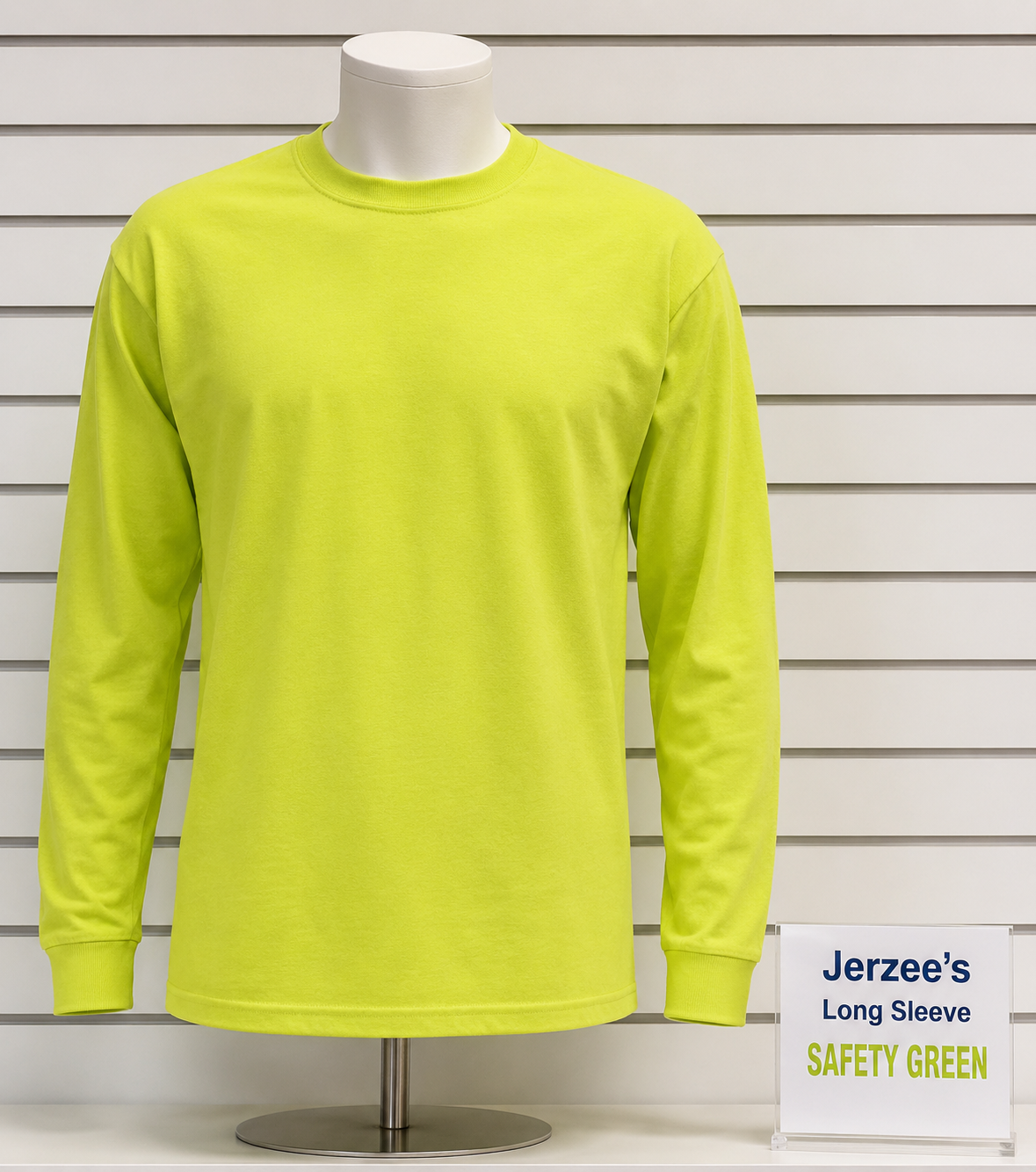 Jerzees L / S  ( SAFETY GREEN )