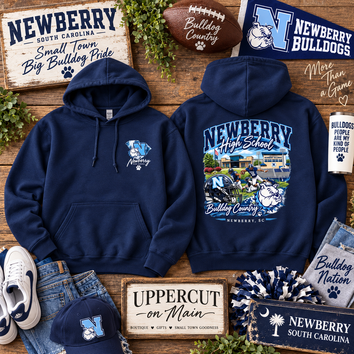 NEWBERRY BULLDOGS FOOTBALL Custom Graphic Shirt