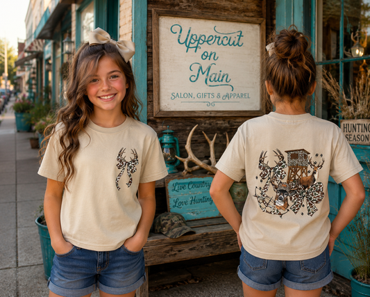 Youth Girls CAMO DEER HUNTING BOW Custom Shirt