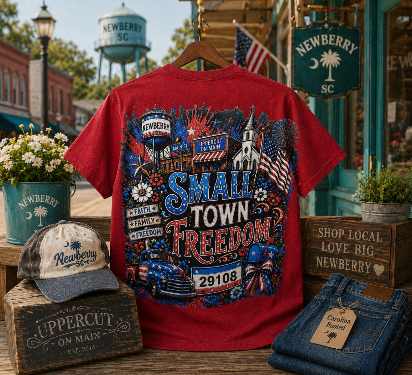 SMALL TOWN FREEDOM Custom Graphic Shirt