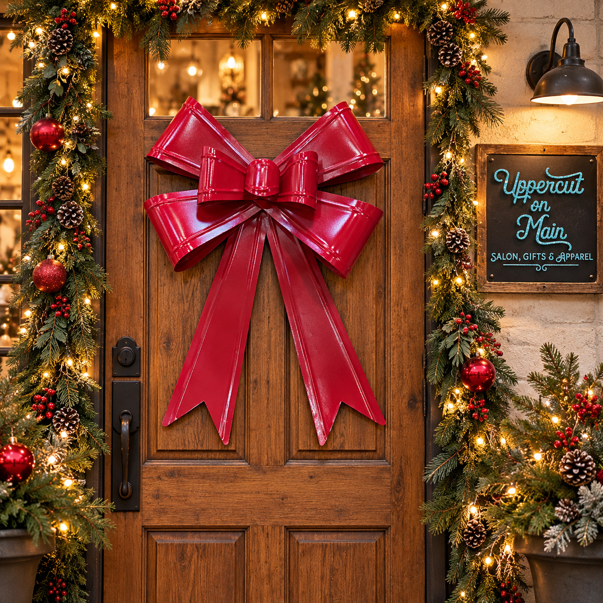 RED METAL BOW