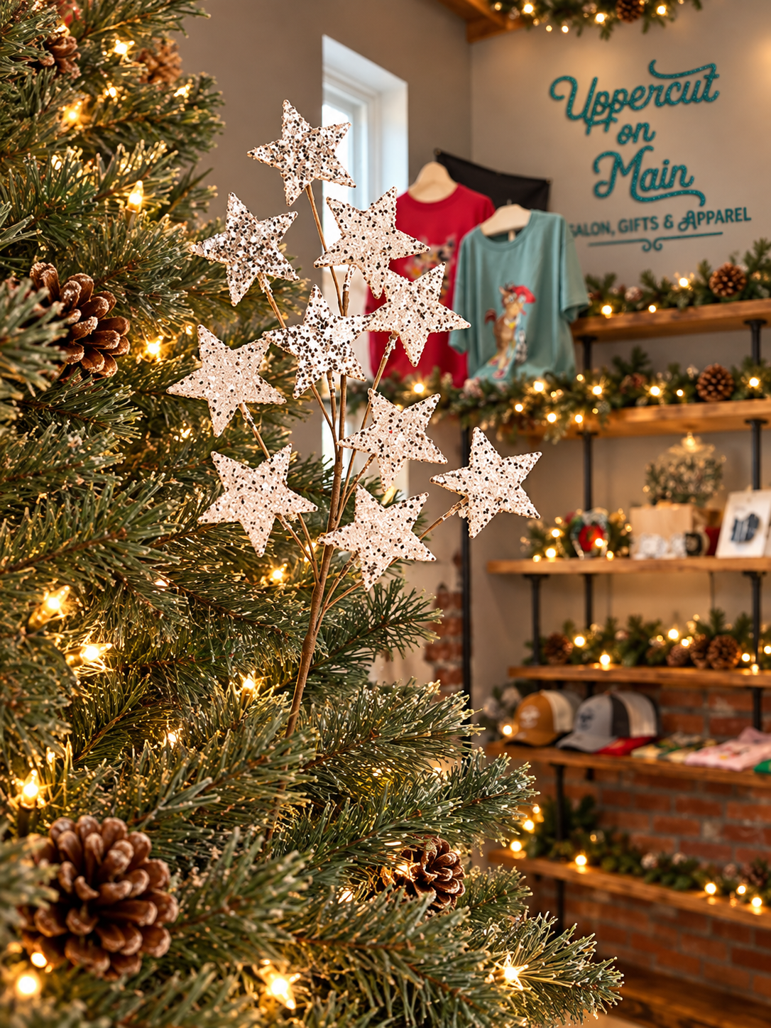 Glitter Star Sprig