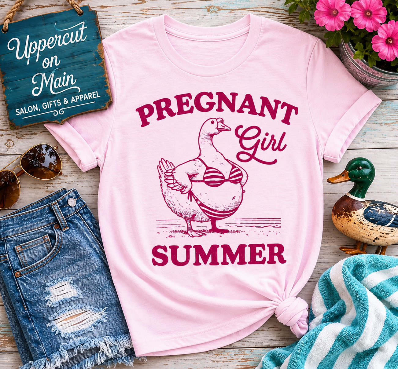 PREGNANT GIRL SUMMER Custom Graphic Shirt