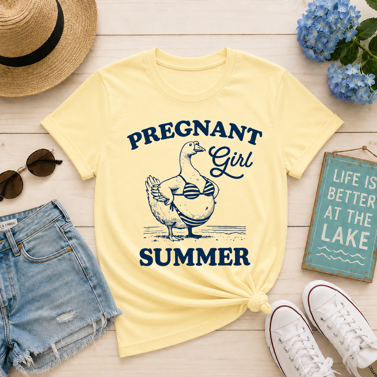 PREGNANT GIRL SUMMER Custom Graphic Shirt