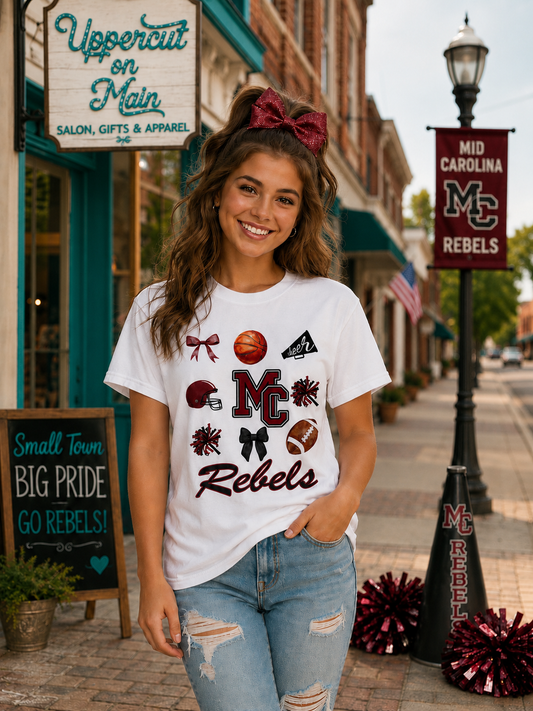 MID CAROLINA REBELS CHEERLEADING Custom Graphic Shirt