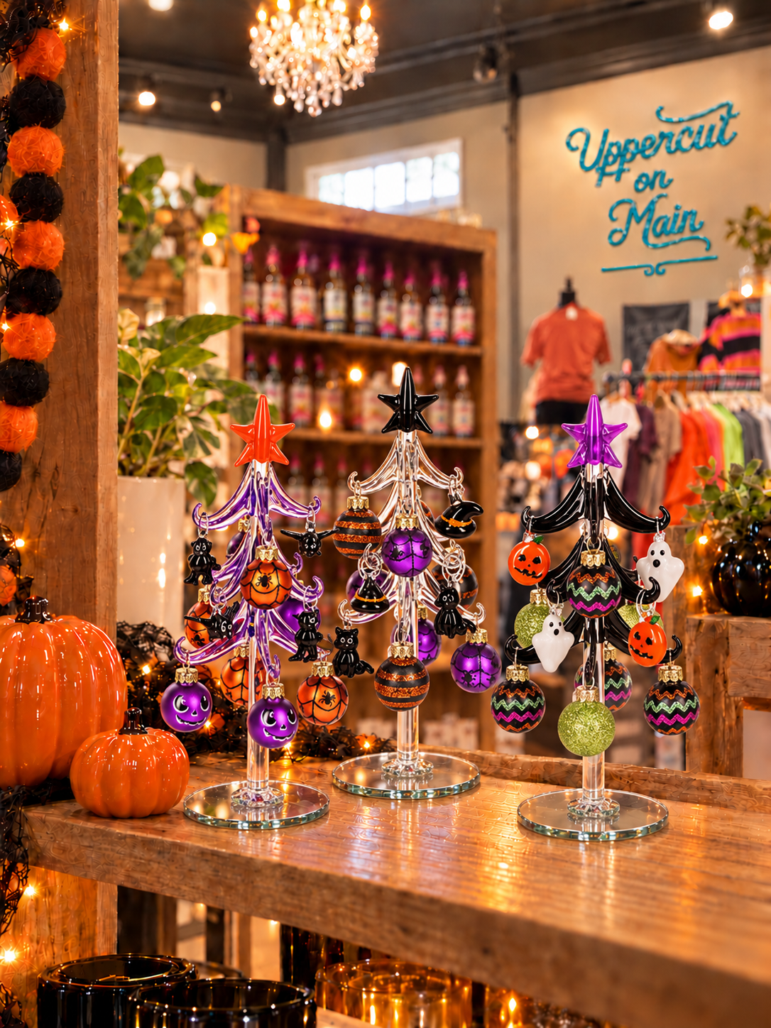 GANZ Glass Halloween Tree