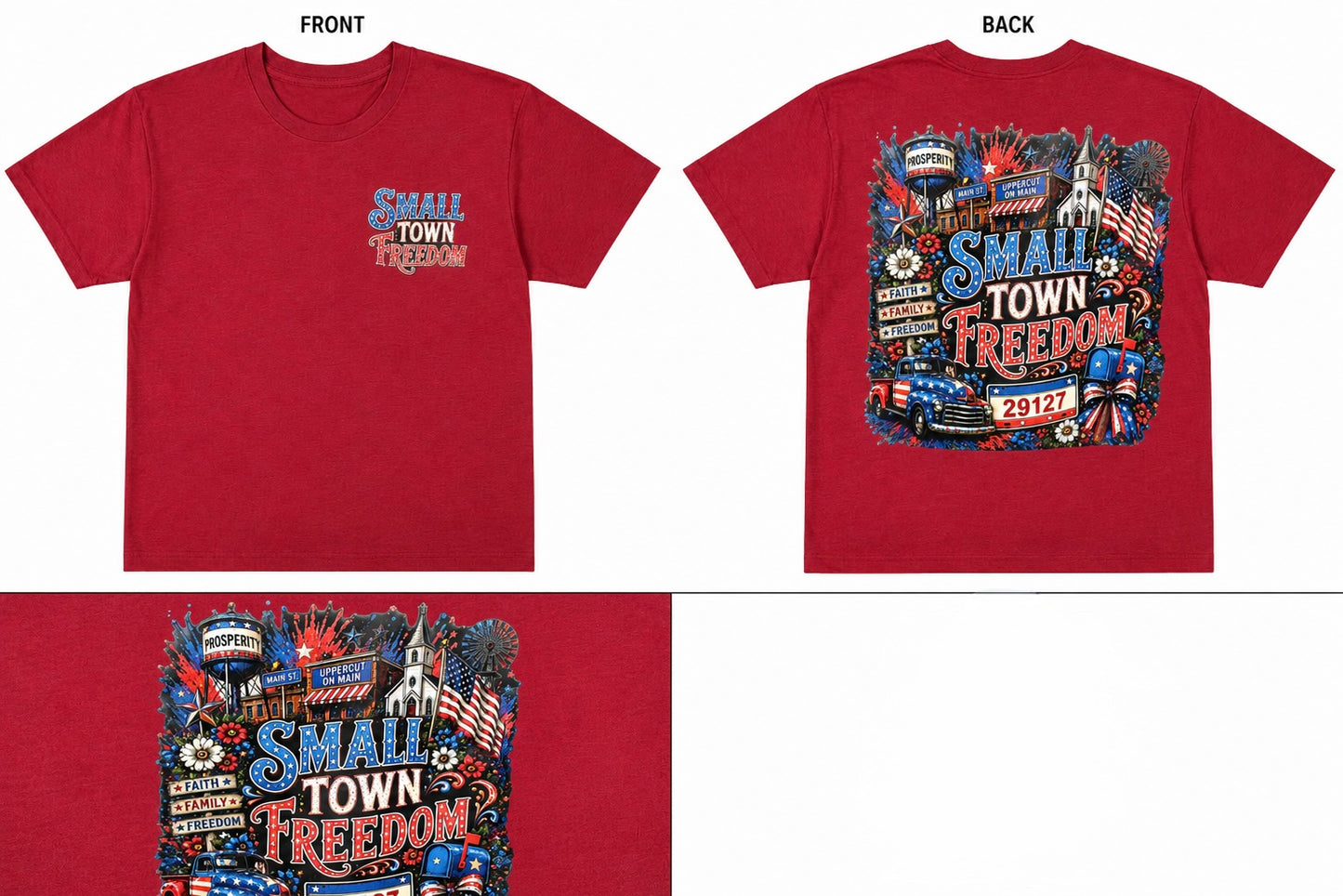 SMALL TOWN FREEDOM Custom Graphic Shirt