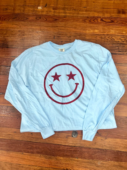 Sparkly Smiley USA Graphic Tee