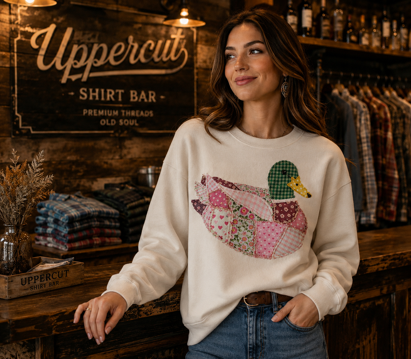 PINK PATCHWORK DUCK Custom Shirt