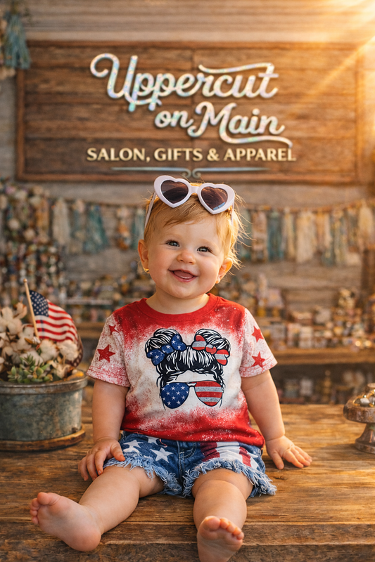Red Tie Dyed Star Shirt Girl