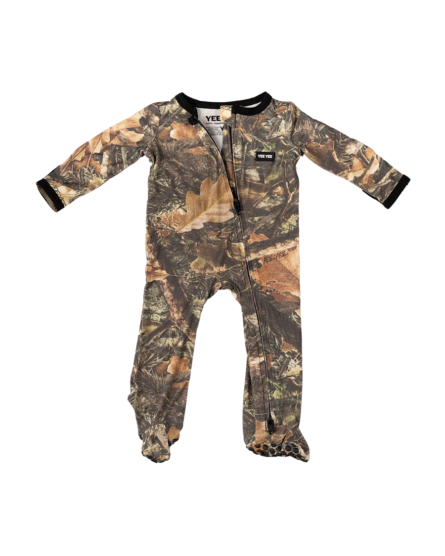 YEE YEE Camo Bamboo Baby Zip-Up Sleeper
