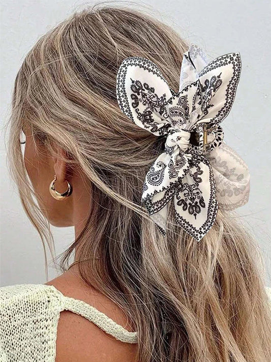 Paisley Bow Hair Clip