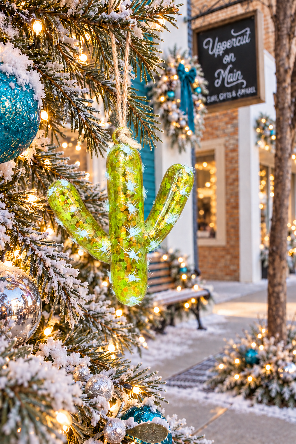 Glitterville GLASS CACTUS Ornaments