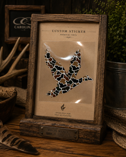 Custom Sticker ( CAMO FLYING DUCK )