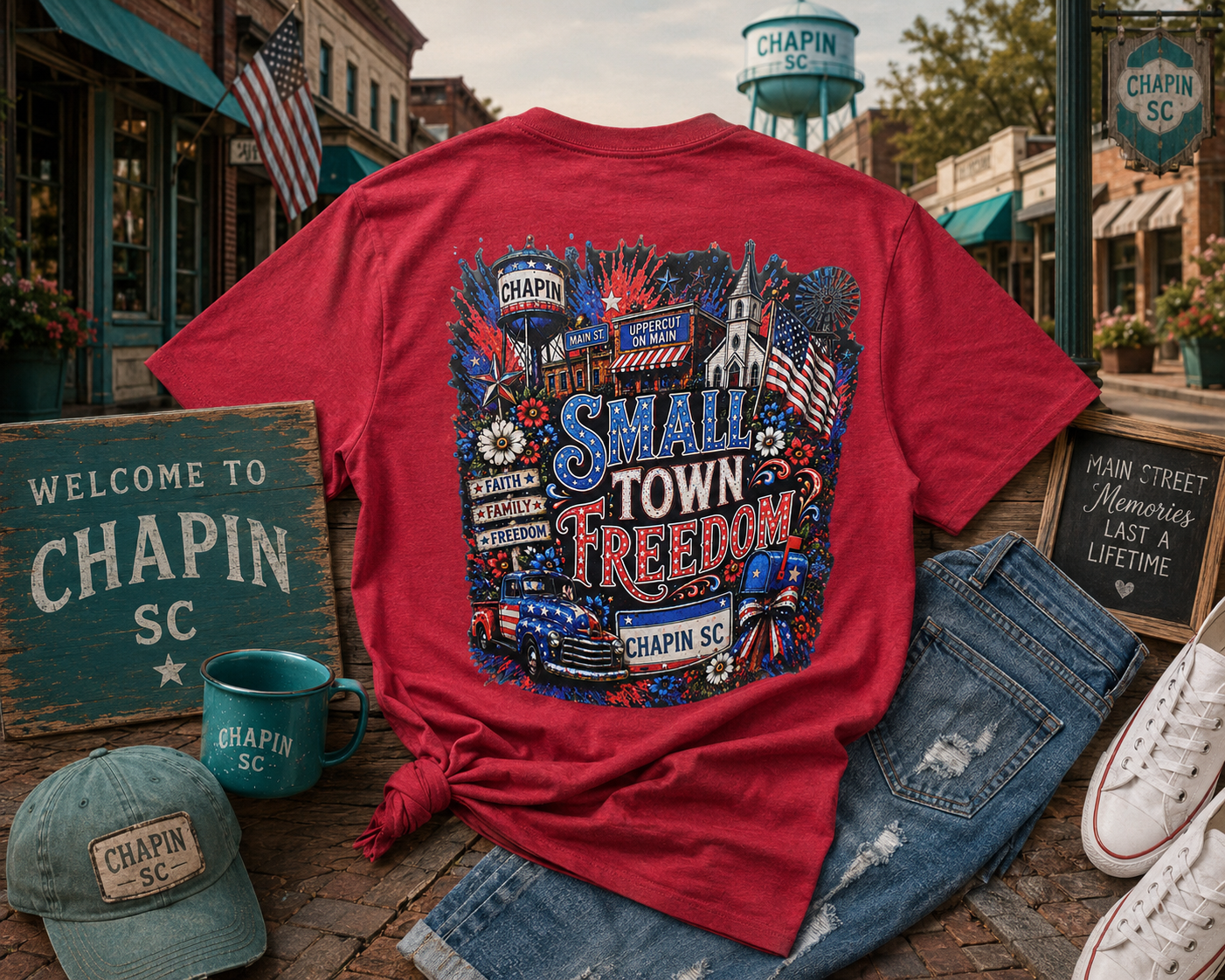 SMALL TOWN FREEDOM Custom Graphic Shirt