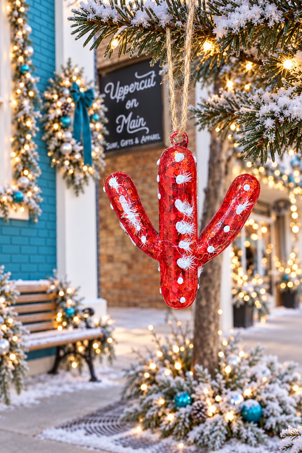 Glitterville GLASS CACTUS Ornaments
