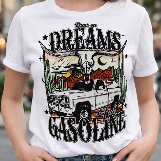 Runs On Dreams & Gasoline Tshirt Dress