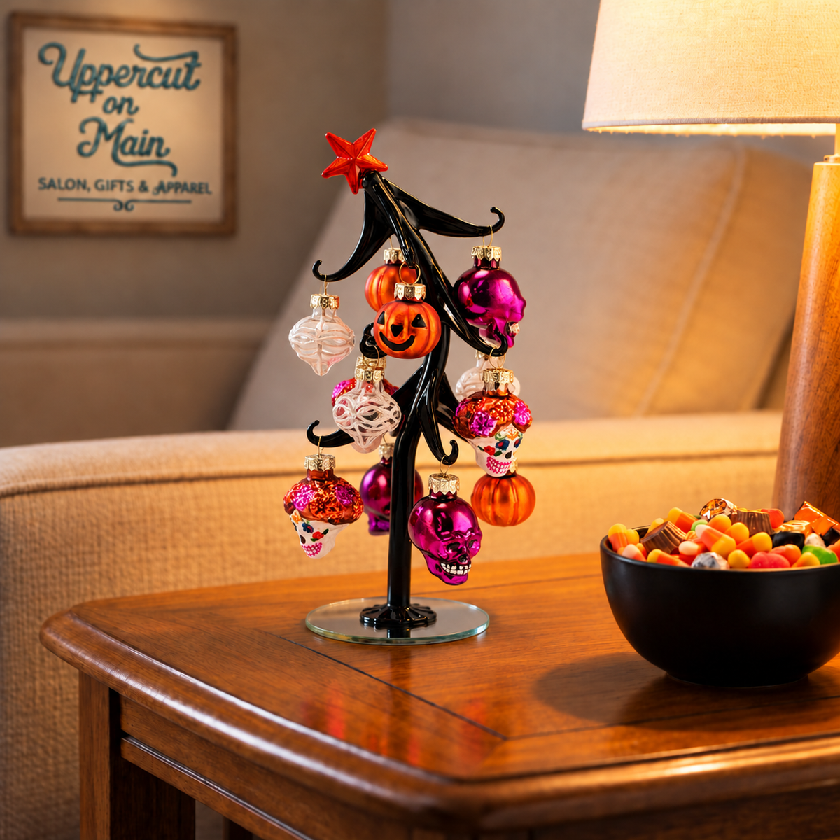GANZ Glass Sugar Skull Tree
