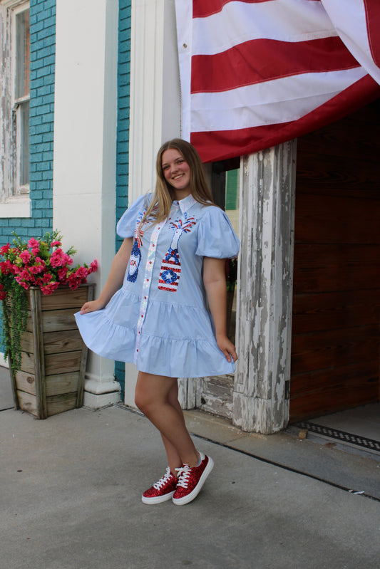 Patriotic Sequin Dress