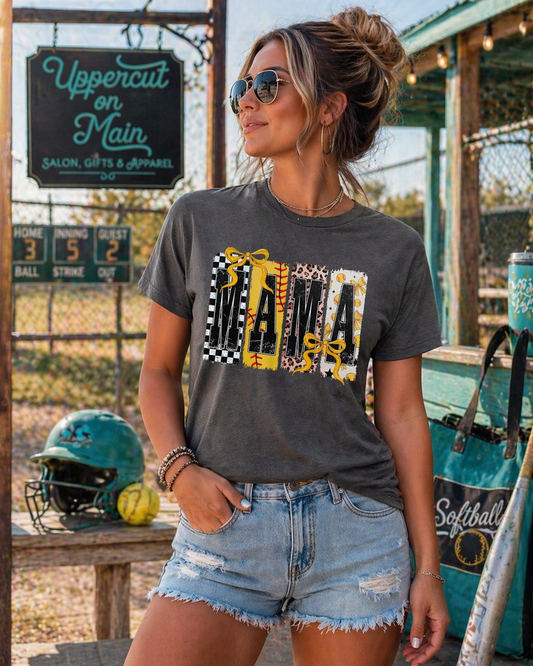 Cheetah MAMA Softball Shirt