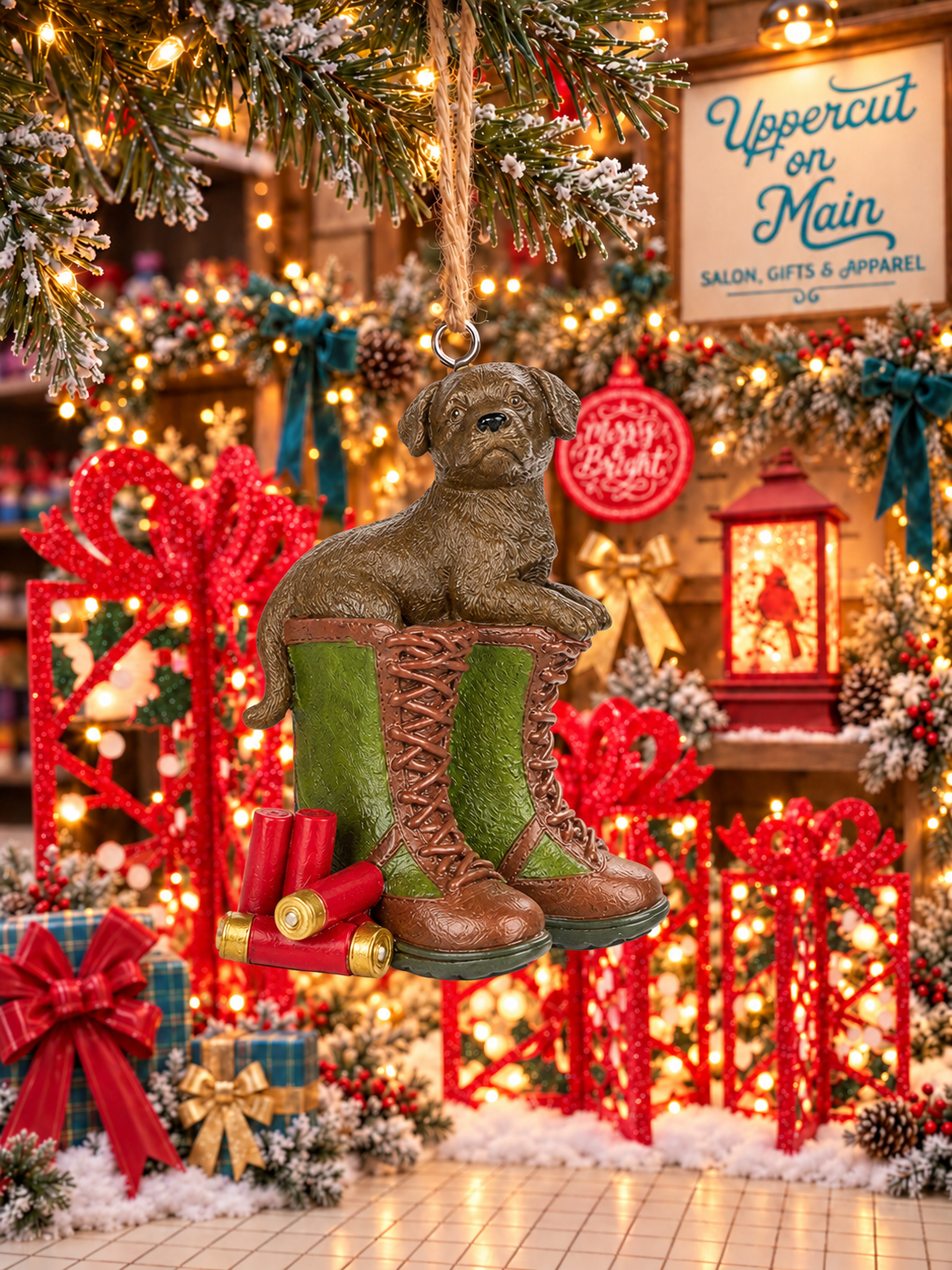 WAITING TO GO HUNTING Ornament