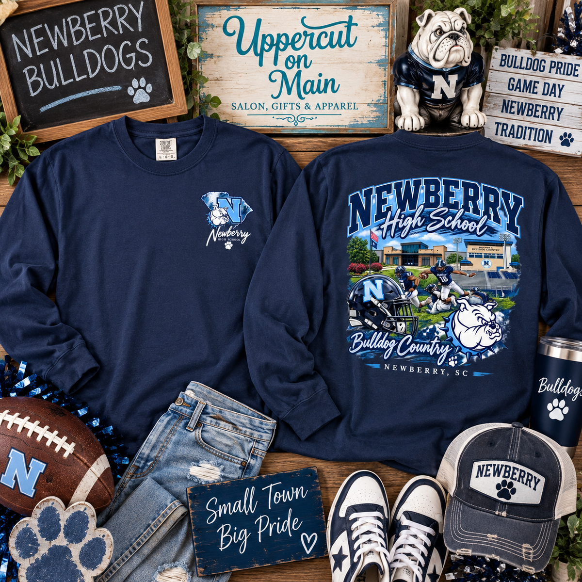 NEWBERRY BULLDOGS FOOTBALL Custom Graphic Shirt
