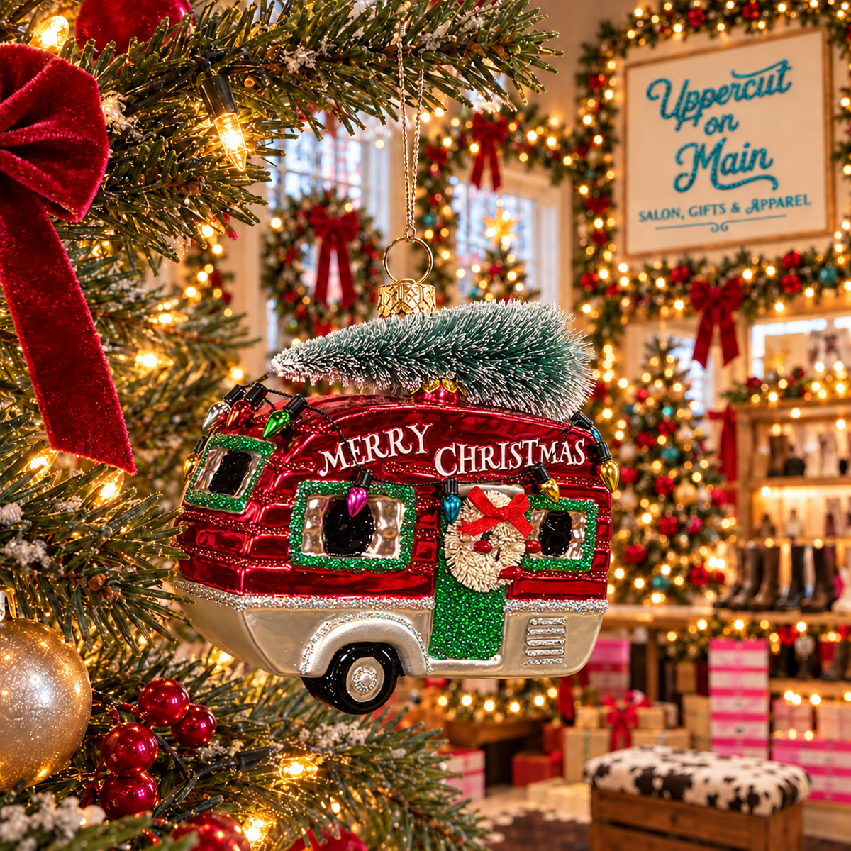 Glitterville CAMPER Ornaments