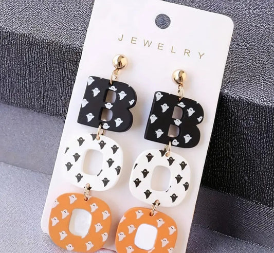 Halloween BOO earrings