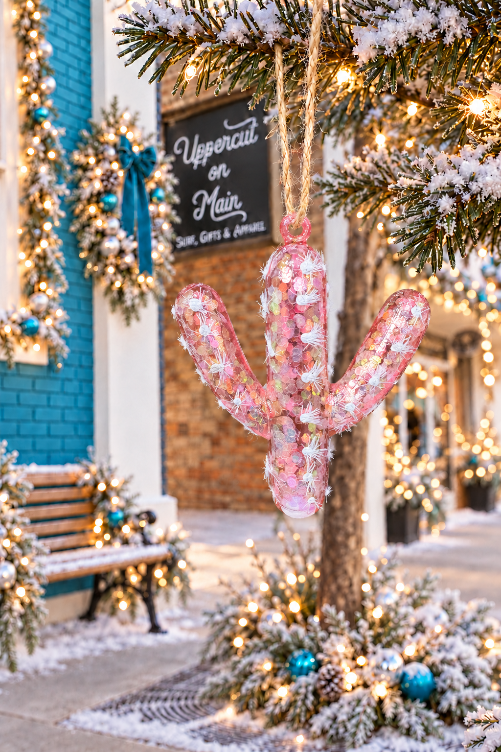 Glitterville GLASS CACTUS Ornaments