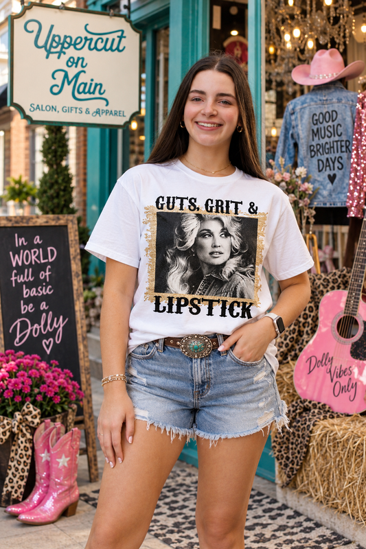 Dolly GUTS,GRIT,& LIPSTICK Graphic Shirt