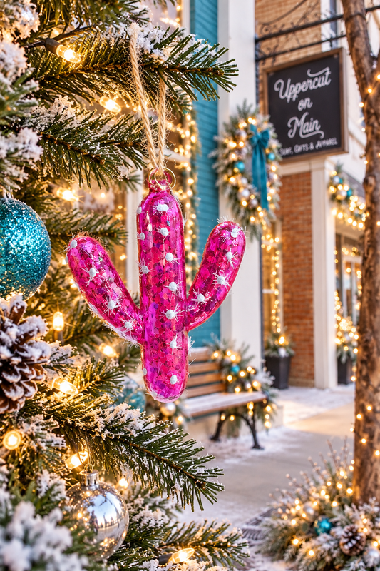 Glitterville GLASS CACTUS Ornaments