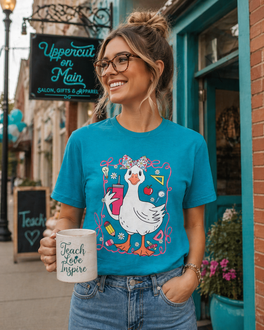 Duck Teacher Appreciation Custom Graphic Tee