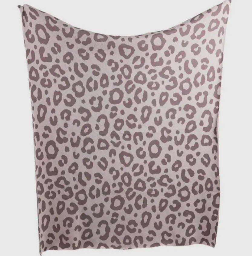 Grey Leopard Oversized Blanket