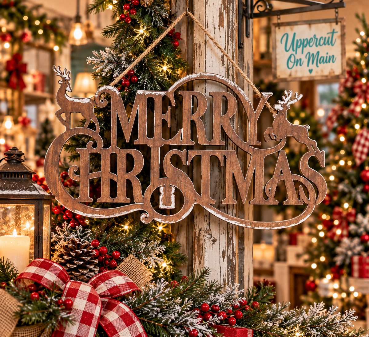 Hanging MERRY CHRISTMAS Sign