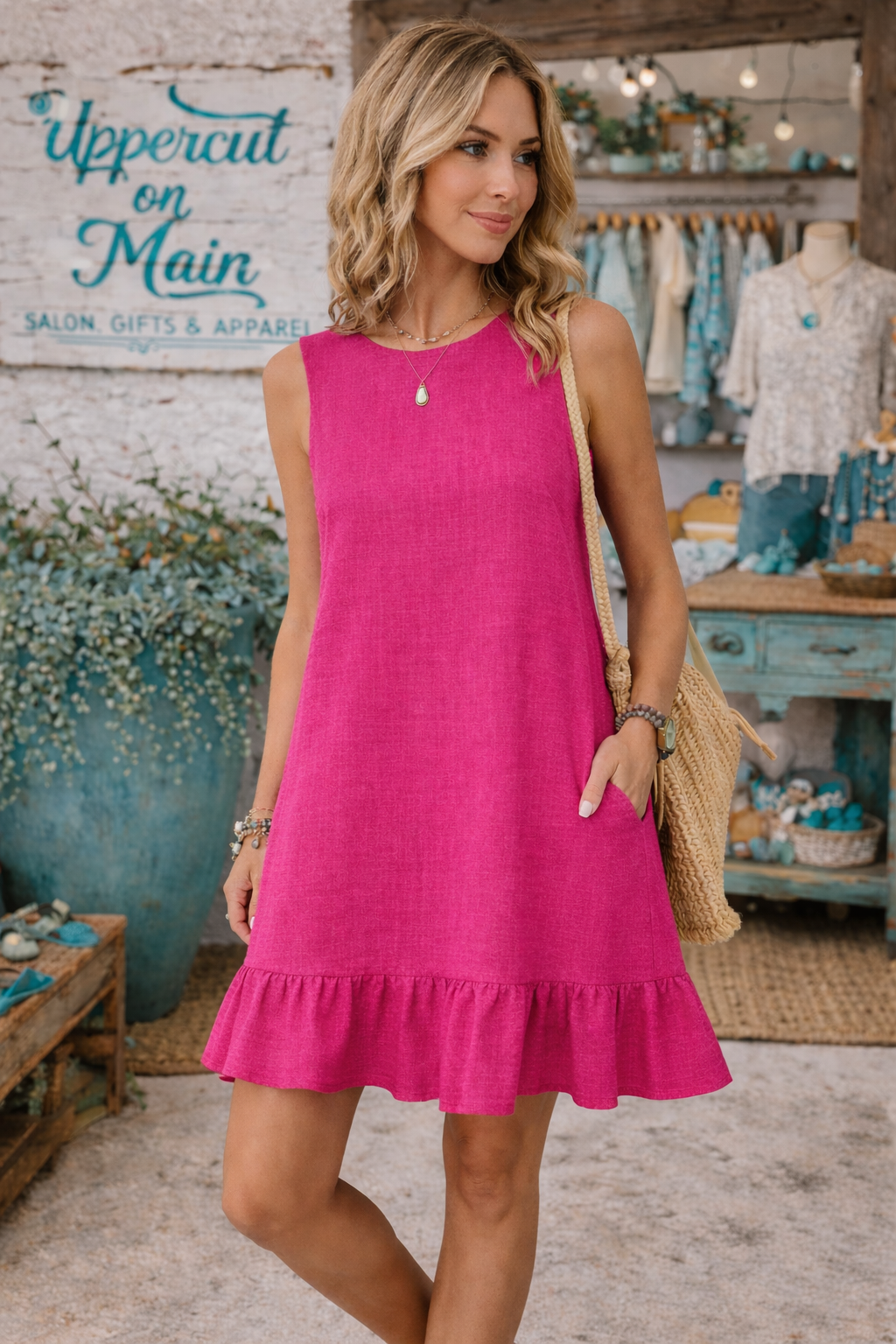 Lace Ruffle Dress w/Bow