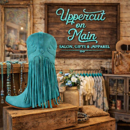 Turquoise Tassel Cowboy Boots