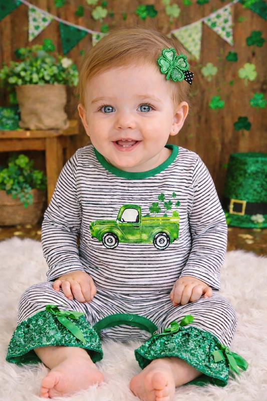 HONEYDEW Clover Truck Romper