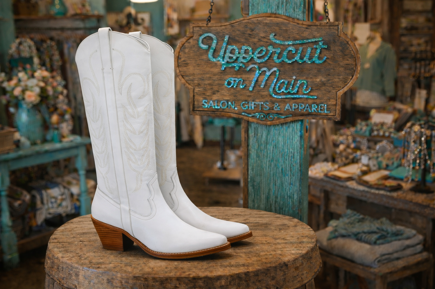MATISSE White Cowboy Boots