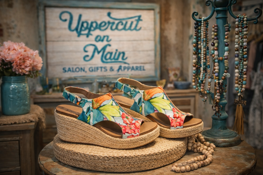 CORKYS Carley Wedges Floral Jute