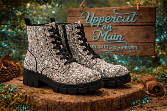 CORKYS Rhinestone Combat Boot