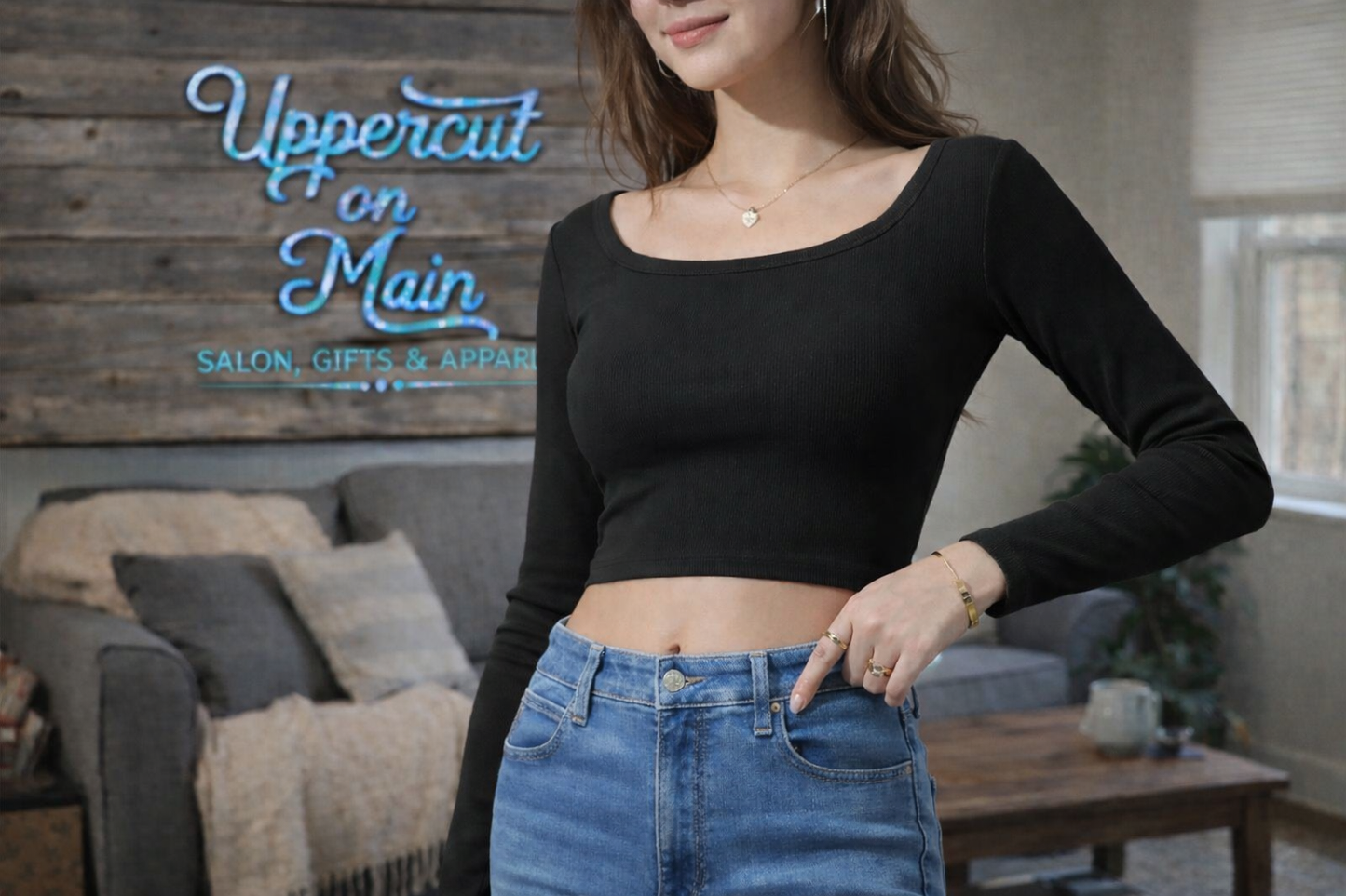 Round Neck Long Sleeve Top