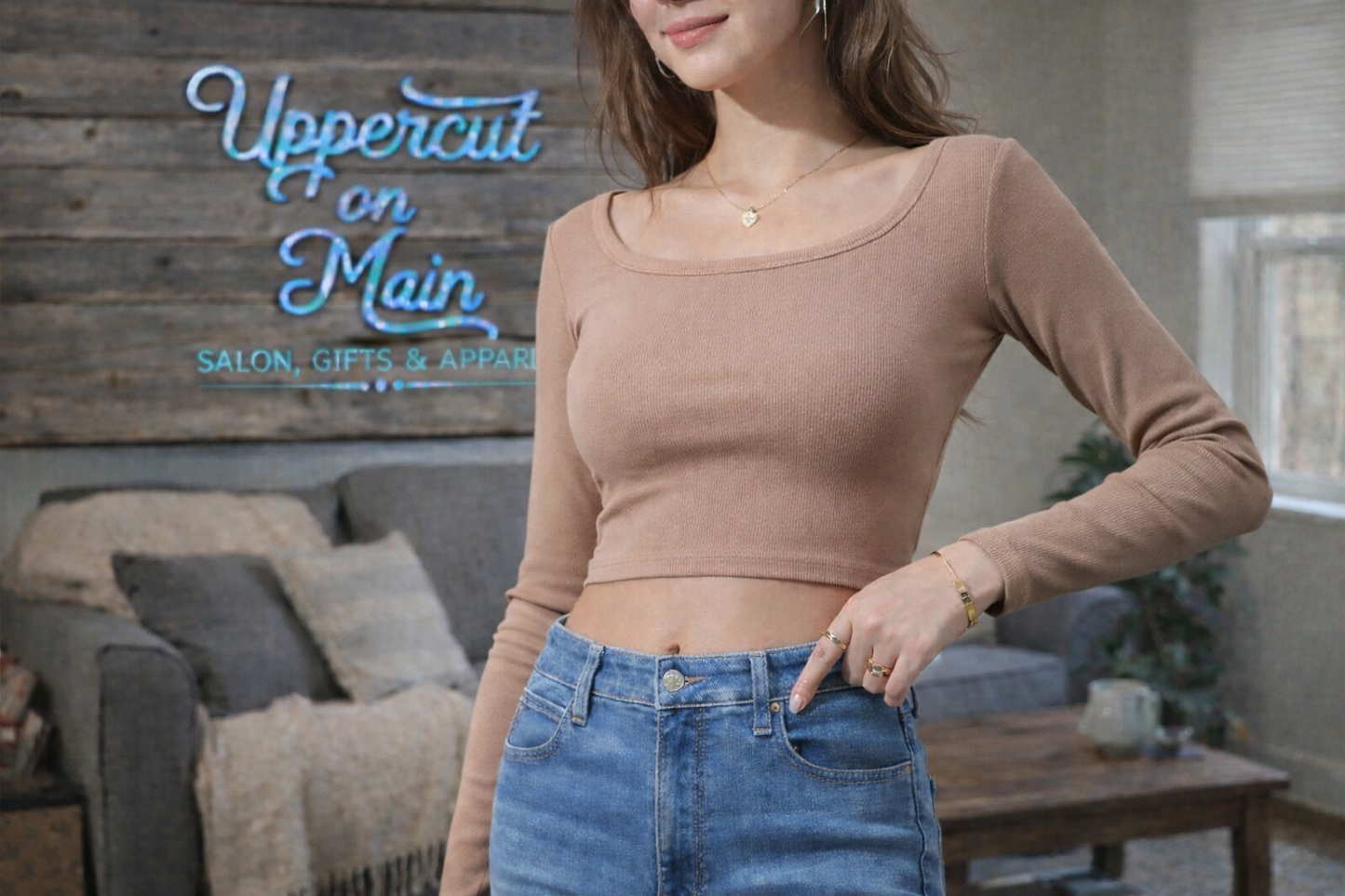 Round Neck Long Sleeve Top